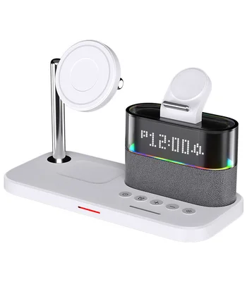 БЗУ + годинник C09 4in1 White