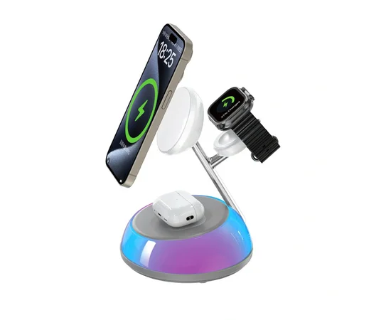 БЗУ WIWU Wi-W036 Aurora 3 in 1 wireless charger White