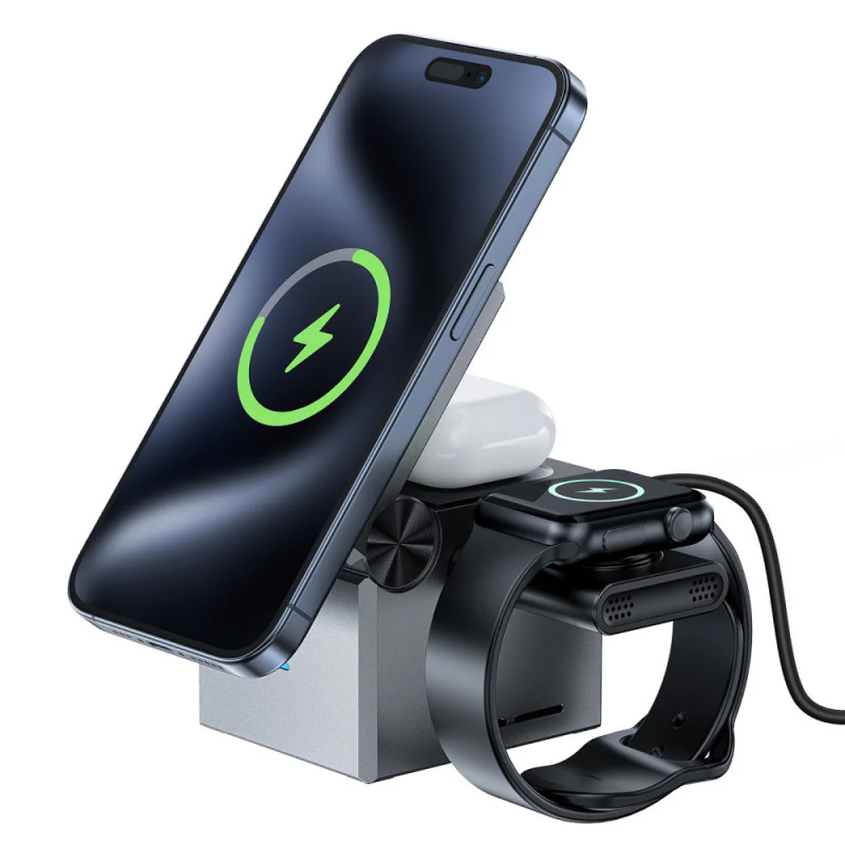 БЗУ Acefast E18 Rubik's Cube 3-in-1 Metal gray