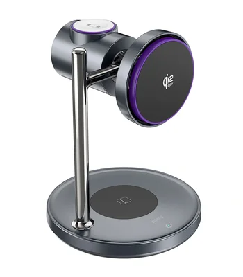 БЗУ WIWU Wi-W041 Space Qi2 3 in 1 Wireless Charger Black
