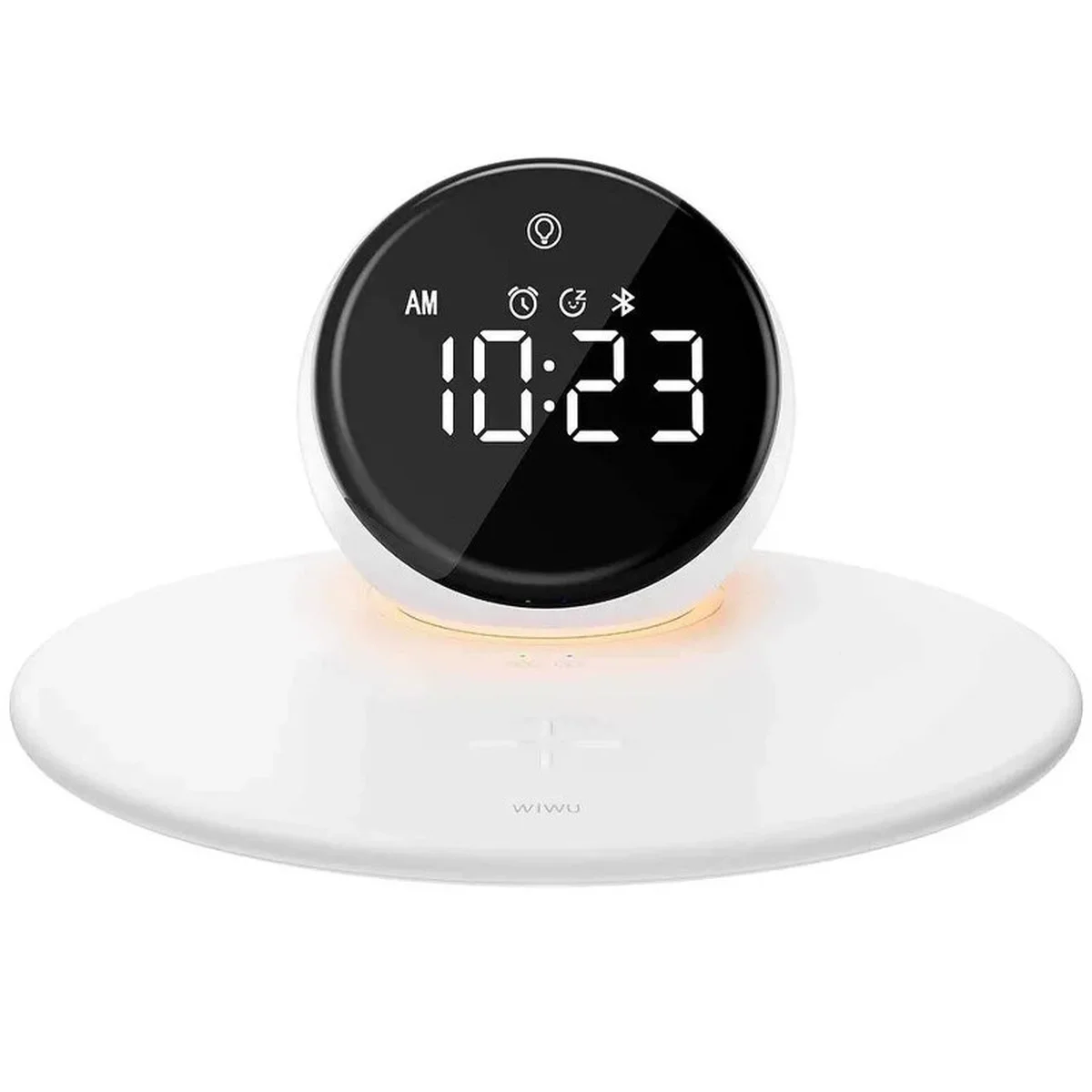 БЗУ WIWU Wi-W017 15W Wireless Charger+Digital Alarm+Bluetooth Speaker White