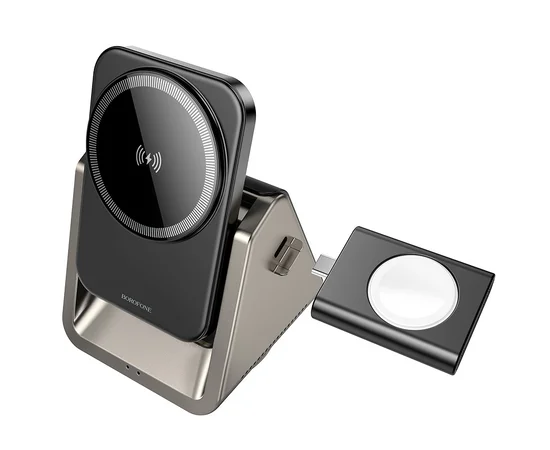 БЗУ BOROFONE BQ30 Wide 3in1 15W Metal gray