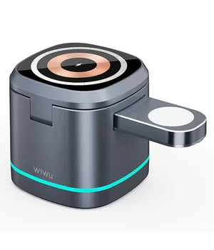 БЗУ WIWU Wi-W024 3 in 1 Wireless Charger Grey