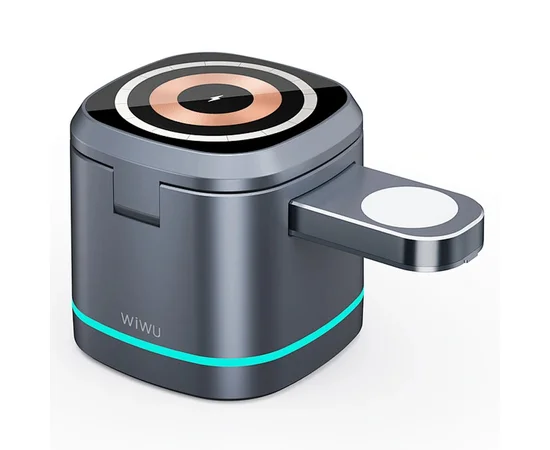 БЗУ WIWU Wi-W024 3 in 1 Wireless Charger Grey