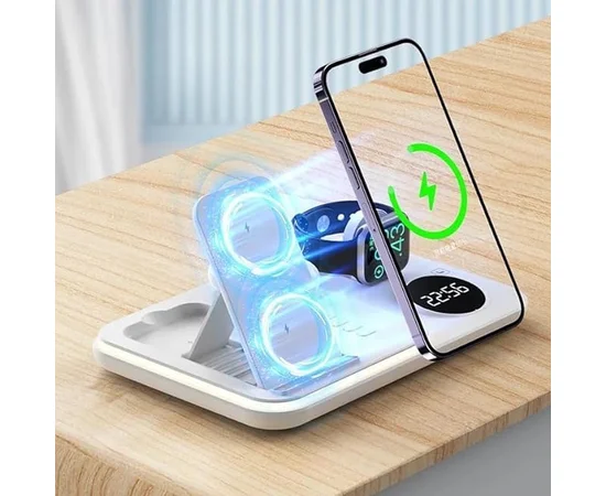 БЗУ + годинник A82 4in1 White