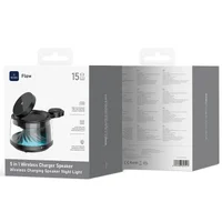 БЗУ WIWU Wi-W039 Flow 5in1 wireless charger with Speaker & Night Light 15W Black