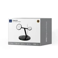 БЗУ WIWU Wi-W032 Magnetic 4 in 1 Cableless Charger Black