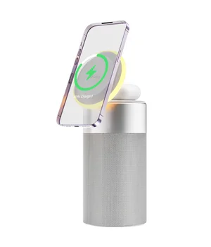 БЗУ WIWU Wi-W022 3 in 1 Wireless Charger+Bluetooth Speaker White БЗУ WIWU Wi-W022 3 in 1 Wireless Charger+Bluetooth Speaker White