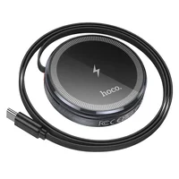 БЗУ Hoco CQ18 Flash 2in1 Magnetic + iWatch (with retractable cable Type-C) Metal gray