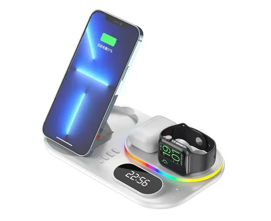 БЗУ + часы A06 4in1 White