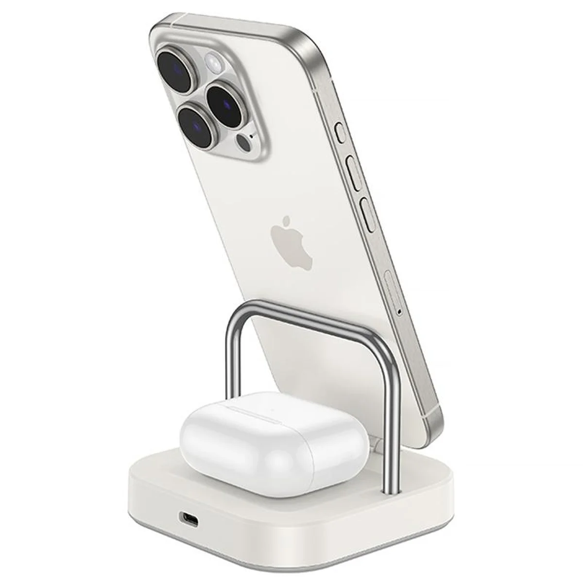 БЗУ Hoco CQ16B Astute 2in1 15W Milky White