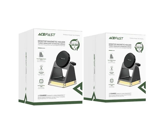 БЗУ Acefast E17 desktop 3-in-1 Black