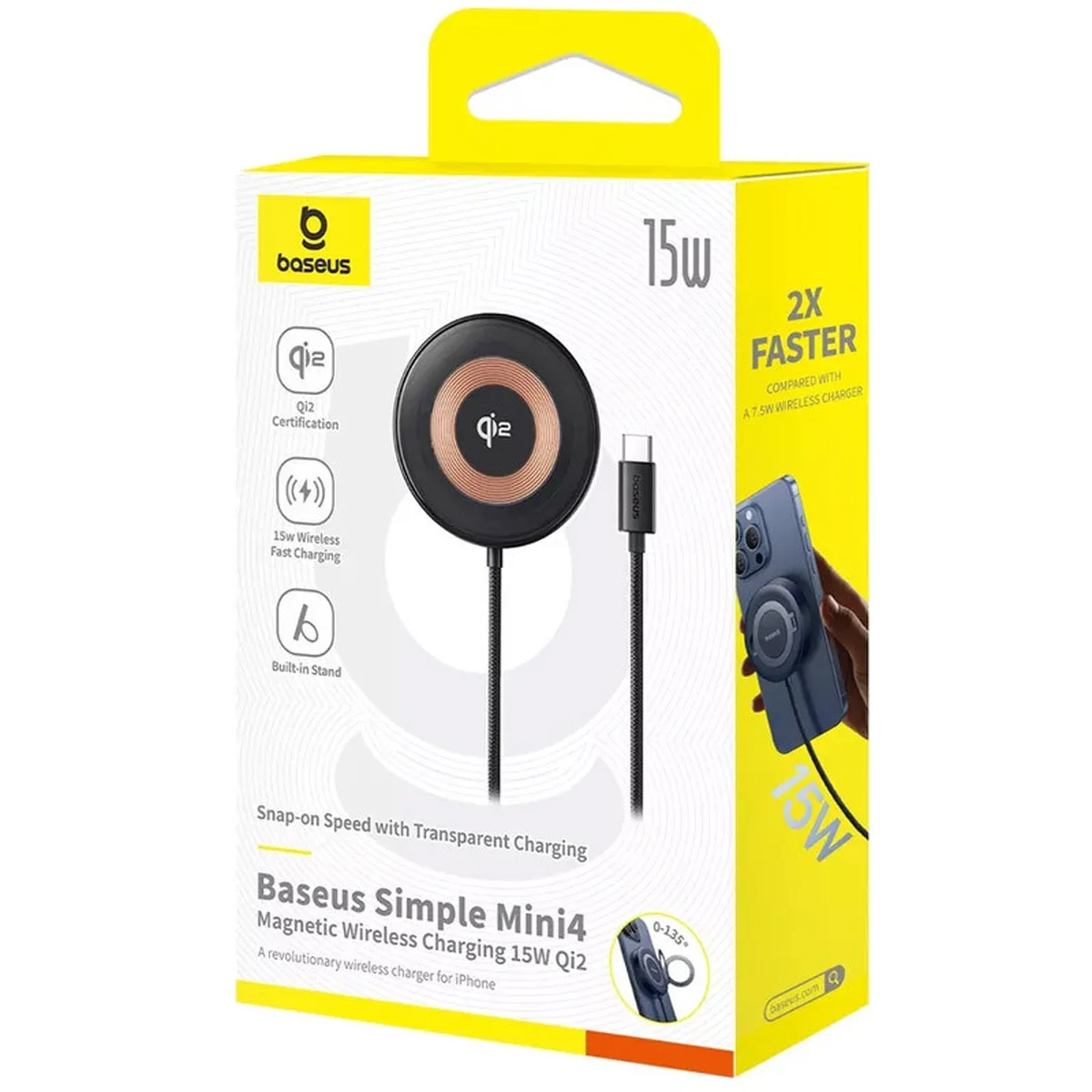 БЗУ Baseus Simple Mini4 Qi2 15W (P10273300121-0) Cosmic Black