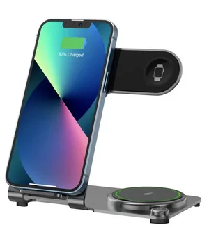 БЗУ WIWU Wi-W005 3 in 1 wireless charger Black БЗУ WIWU Wi-W005 3 in 1 wireless charger Black