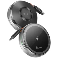 БЗУ Hoco CQ18 Flash 2in1 Magnetic + iWatch (with retractable cable Type-C) Silver