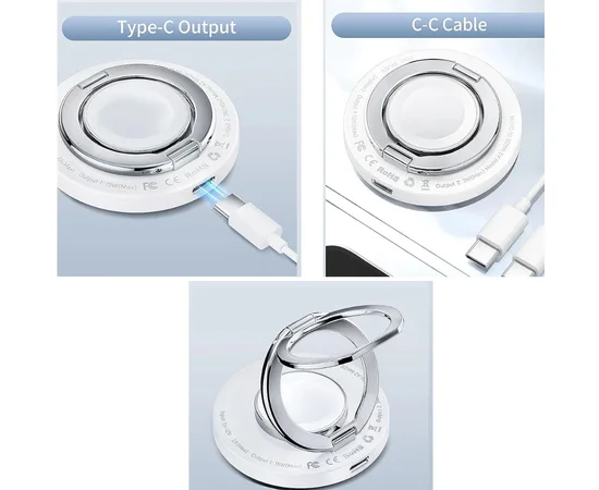 БЗУ WIWU Wi-W027 3 in 1 wireless charger White