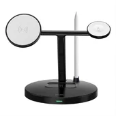 БЗУ WIWU Wi-W032 Magnetic 4 in 1 Cableless Charger Black