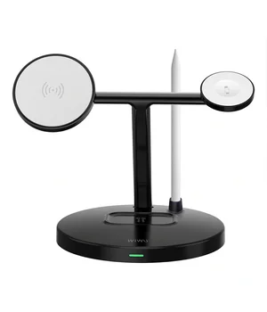 БЗУ WIWU Wi-W032 Magnetic 4 in 1 Cableless Charger Black