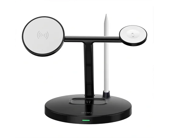 БЗУ WIWU Wi-W032 Magnetic 4 in 1 Cableless Charger Black