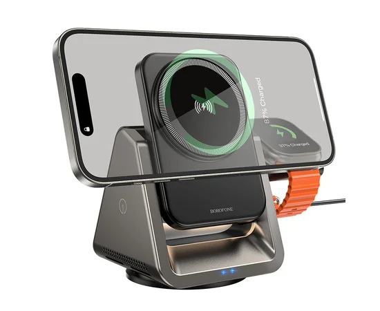 БЗУ BOROFONE BQ30 Wide 3in1 15W Metal gray