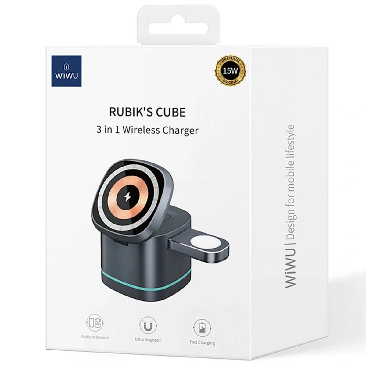 БЗУ WIWU Wi-W024 3 in 1 wireless charger Grey