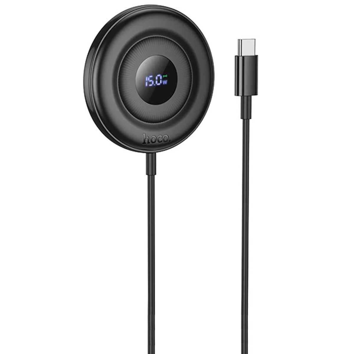 БЗУ Hoco CW61 Phantom magnetic with digital display Black