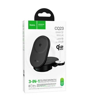 БЗУ Hoco CQ23 Pole Qi2.2 3-in-1 Black