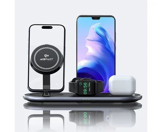 БЗУ Acefast E19 Qi2 desktop 3-in-1 Black