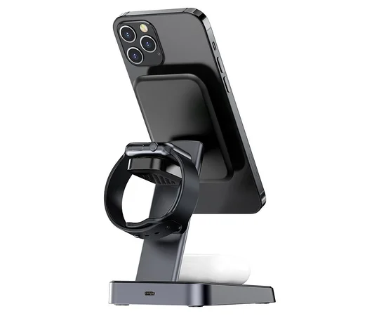 БЗУ Acefast E3 desktop 3-in-1 Black