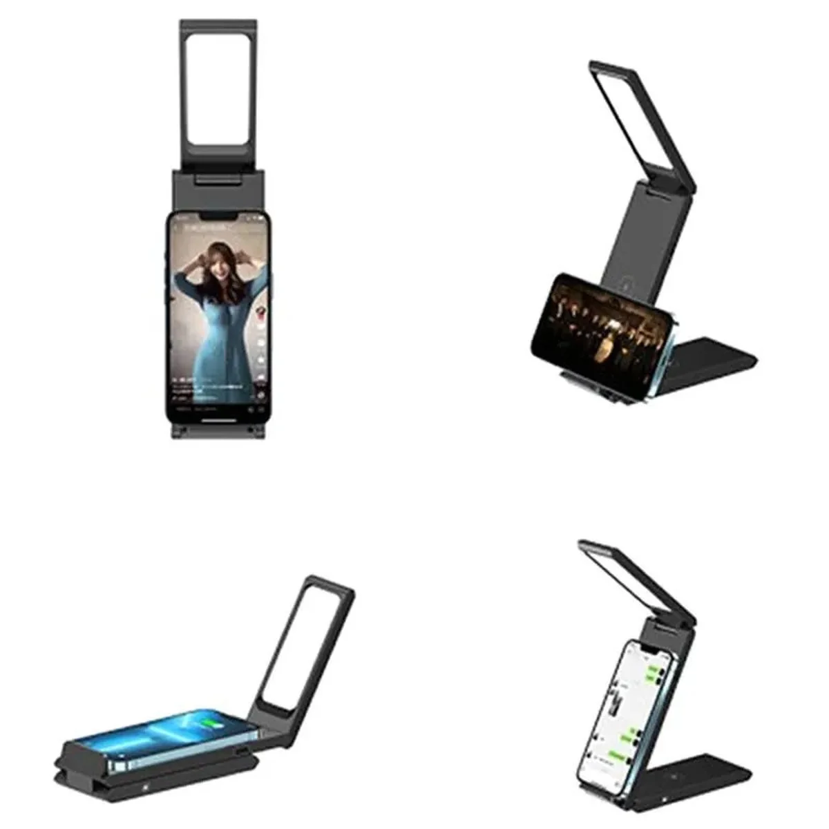 БЗУ Usams US-CD181 15W 3in1 with Table Lamp Black