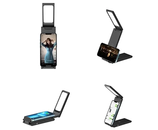 БЗУ Usams US-CD181 15W 3in1 with Table Lamp Black