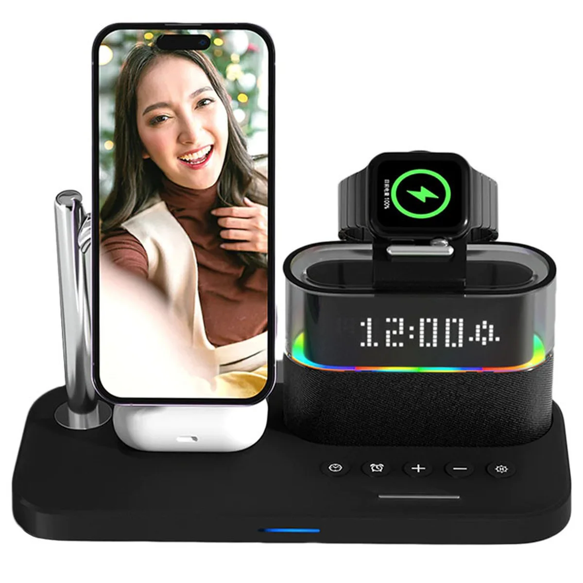 БЗУ + часы C09 4in1 Black