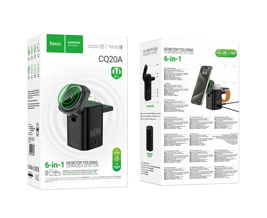 БЗУ Hoco CQ20A Clever 6in1 PD65W Black