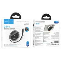 БЗУ Hoco CQ18 Flash 2in1 Magnetic + iWatch (with retractable cable Type-C) Silver