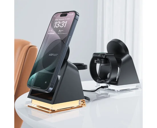 БЗУ Acefast E17 desktop 3-in-1 Black