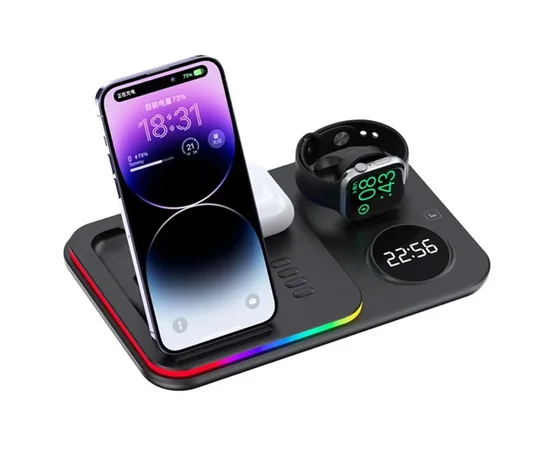 БЗУ + часы A82 4in1 Black