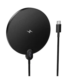 БЗУ Hoco CW62 Peak with digital display and cable 15W Black
