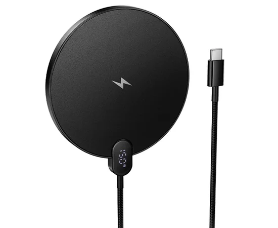 БЗУ Hoco CW62 Peak with digital display and cable 15W Black