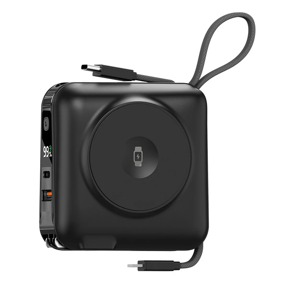 Портативное ЗУ Power Bank WIWU Wi-P051 6 in 1 PD45W с БЗУ 15000 mAh Black