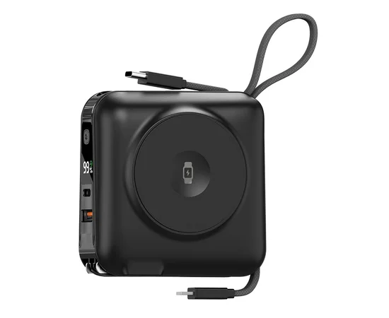 Портативное ЗУ Power Bank WIWU Wi-P051 6 in 1 PD45W с БЗУ 15000 mAh Black