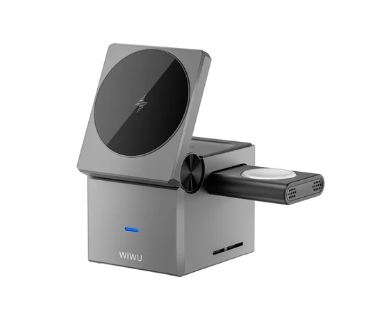 БЗУ WIWU Wi-W030 Planeta Trio 3 in 1 Cableless charger Gray