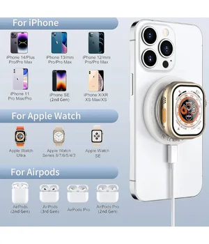 БЗУ WIWU Wi-W027 3 in 1 wireless charger White БЗУ WIWU Wi-W027 3 in 1 wireless charger White