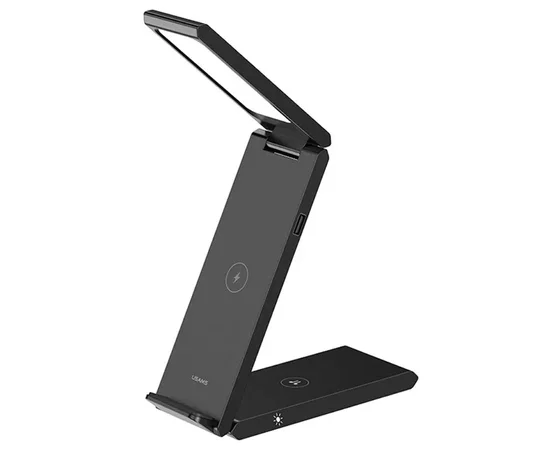 БЗУ Usams US-CD181 15W 3in1 with Table Lamp Black
