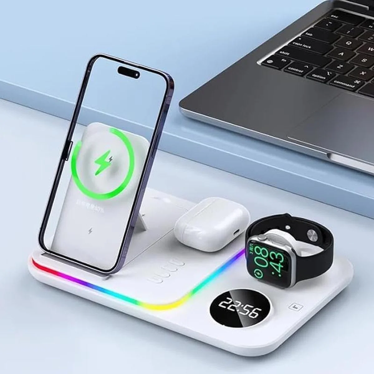 БЗУ + часы A82 4in1 White