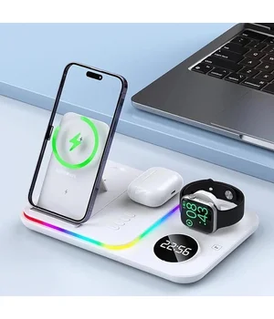 БЗУ + годинник A82 4in1 White