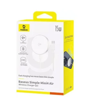 БЗУ Baseus Simple Mini4 Air Magnetic Qi2 15W (P102782) Frost Silver
