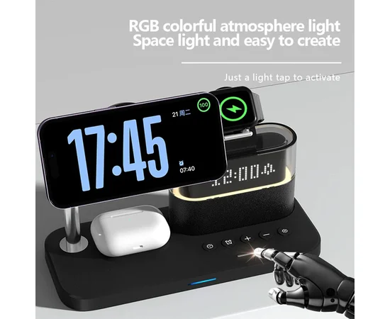 БЗУ + часы C09 4in1 Black