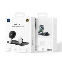 БЗУ WIWU Wi-W028 QI2 3 in 1 wireless charger Black