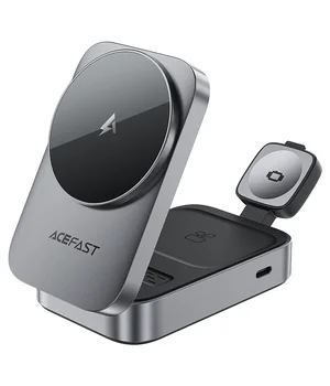 БЗУ Acefast E22 desktop 3-in-1 Metal gray