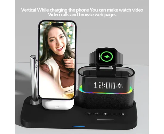 БЗУ + часы C09 4in1 Black